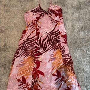 Tiki Palm Tropical Print Women's Dress XL
